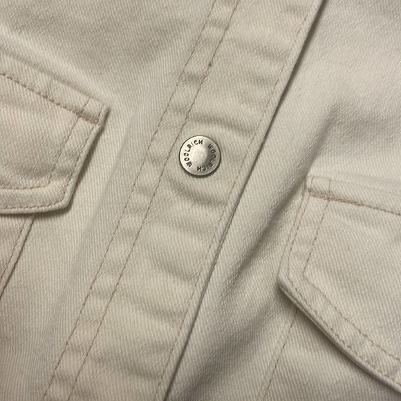 WOOLRICH Vintage Stone Canvas Denim Snap Button Pockets Women’s Jacket Size M - Picture 6 of 6
